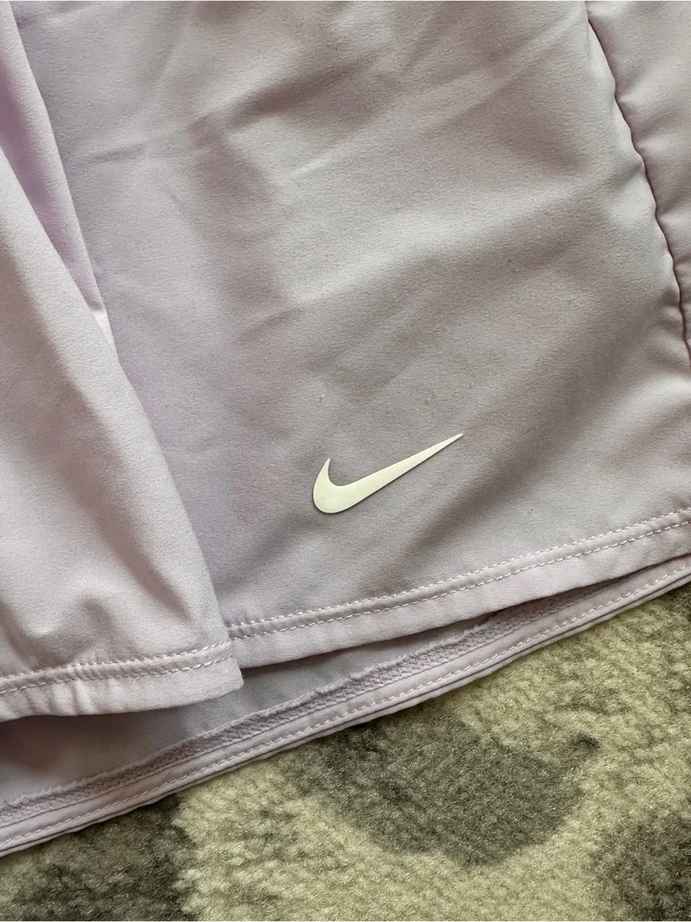 Nike Dri Fit Youth Large Girls Running Shorts Lilac Lavender Light Purple Built